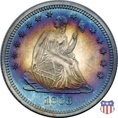 Liberty Seated - Variety 4 (1866-1891) 1868 (Philadelphia)