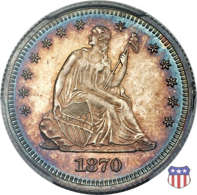 Liberty Seated - Variety 4 (1866-1891) 1870 (Philadelphia)