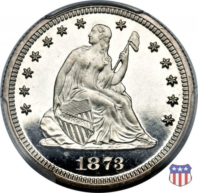 Liberty Seated - Variety 4 (1866-1891) 1873 (Philadelphia)