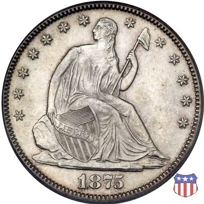 Liberty Seated - Variety 4 (1866-1891) 1875 (Philadelphia)