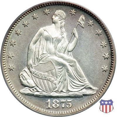 Liberty Seated - Variety 4 (1866-1891) 1875 (Philadelphia)