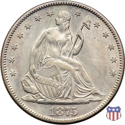 Liberty Seated - Variety 4 (1866-1891) 1875 (San Francisco)