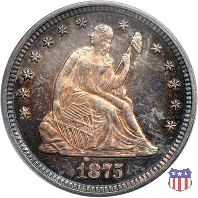 Liberty Seated - Variety 4 (1866-1891) 1875 (Philadelphia)