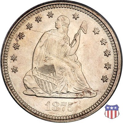 Liberty Seated - Variety 4 (1866-1891) 1875 (San Francisco)