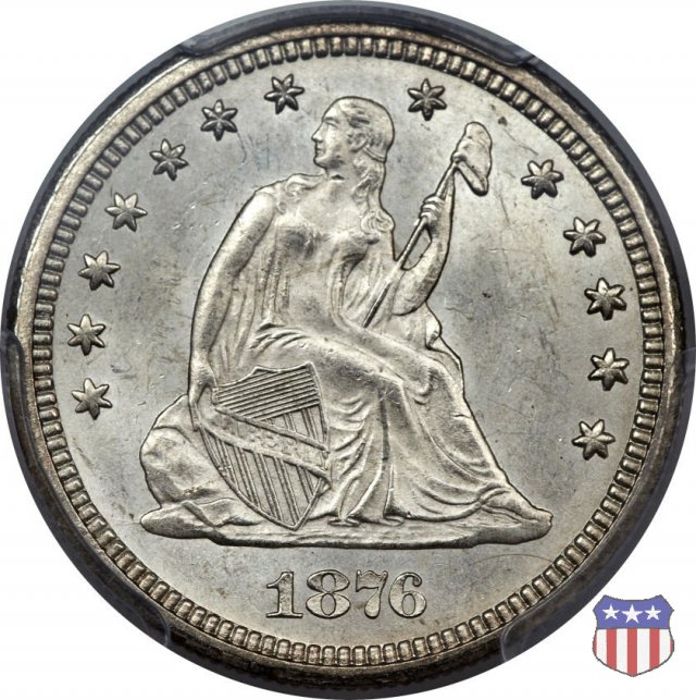 Liberty Seated - Variety 4 (1866-1891) 1876 (Carson City)