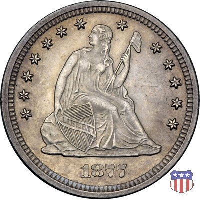 Liberty Seated - Variety 4 (1866-1891) 1877 (San Francisco)