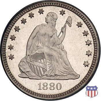 Liberty Seated - Variety 4 (1866-1891) 1880 (Philadelphia)