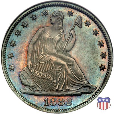 Liberty Seated - Variety 4 (1866-1891) 1882 (Philadelphia)