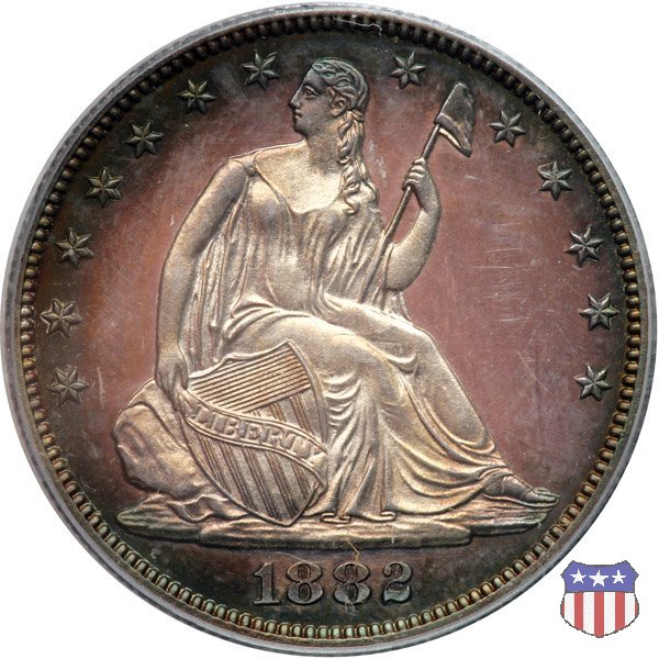 Liberty Seated - Variety 4 (1866-1891) 1882 (Philadelphia)