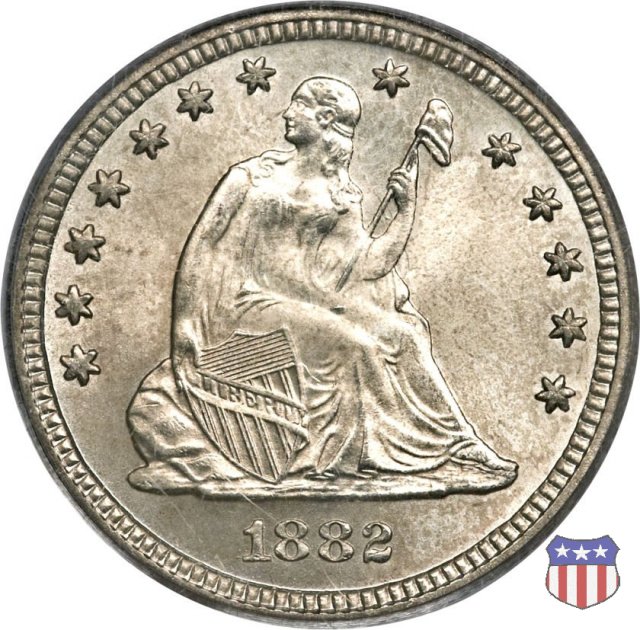 Liberty Seated - Variety 4 (1866-1891) 1882 (Philadelphia)