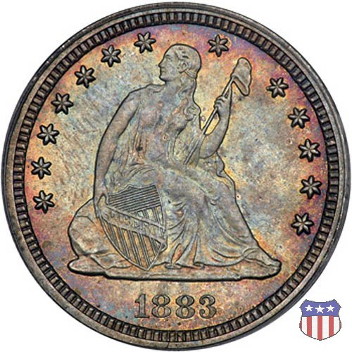 Liberty Seated - Variety 4 (1866-1891) 1883 (Philadelphia)