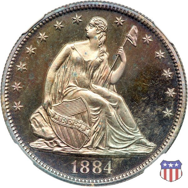 Liberty Seated - Variety 4 (1866-1891) 1884 (Philadelphia)