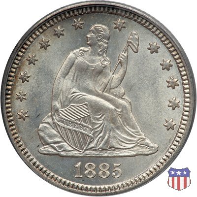 Liberty Seated - Variety 4 (1866-1891) 1885 (Philadelphia)