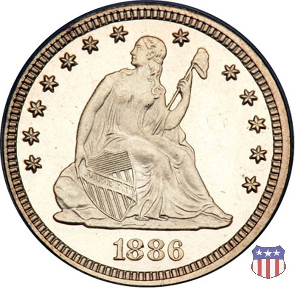 Liberty Seated - Variety 4 (1866-1891) 1886 (Philadelphia)