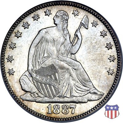 Liberty Seated - Variety 4 (1866-1891) 1887 (Philadelphia)