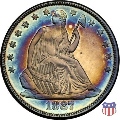 Liberty Seated - Variety 4 (1866-1891) 1887 (Philadelphia)