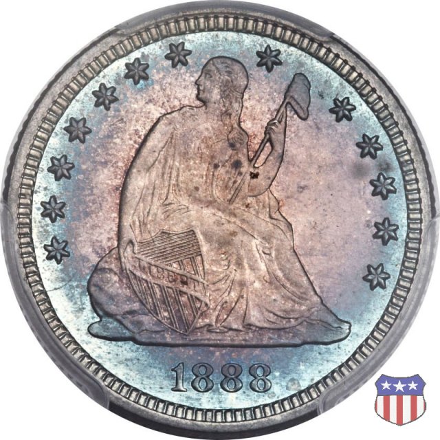 Liberty Seated - Variety 4 (1866-1891) 1888 (Philadelphia)