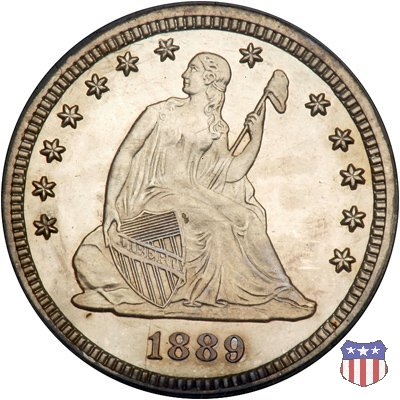 Liberty Seated - Variety 4 (1866-1891) 1889 (Philadelphia)