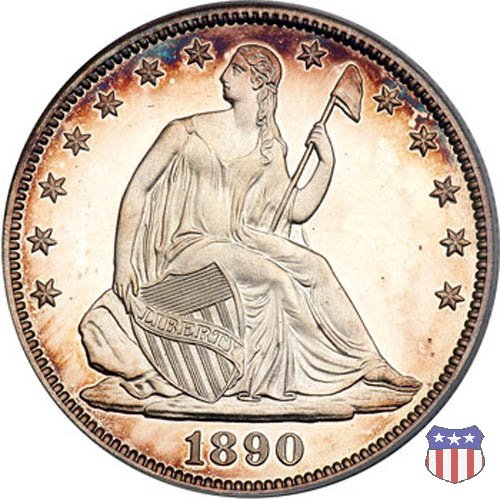 Liberty Seated - Variety 4 (1866-1891) 1890 (Philadelphia)