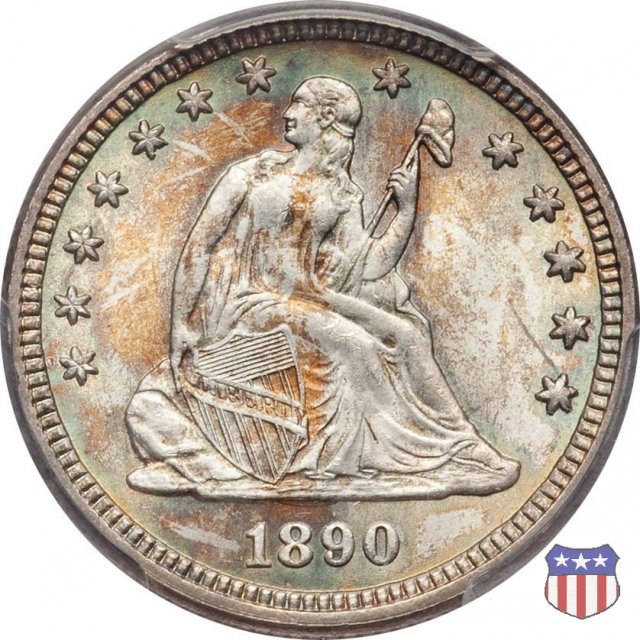 Liberty Seated - Variety 4 (1866-1891) 1890 (Philadelphia)