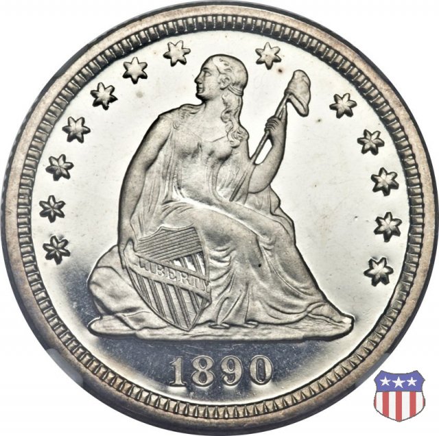 Liberty Seated - Variety 4 (1866-1891) 1890 (Philadelphia)