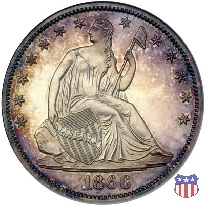 Liberty Seated - Variety 4 (1866-1891) 1866 (Philadelphia)