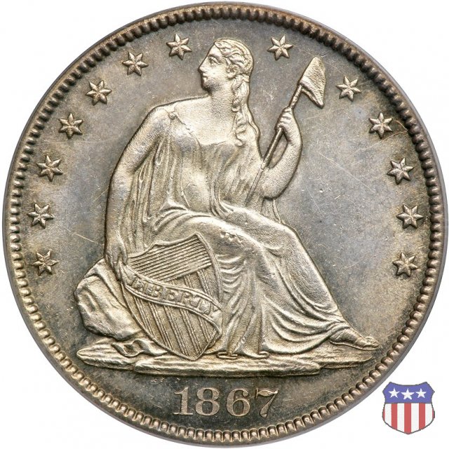 Liberty Seated - Variety 4 (1866-1891) 1867 (Philadelphia)