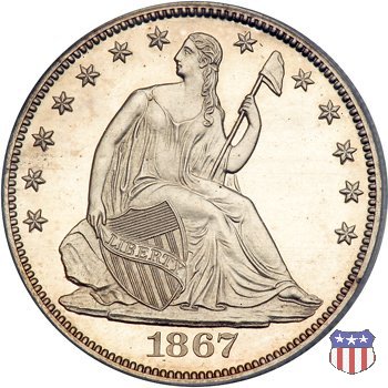 Liberty Seated - Variety 4 (1866-1891) 1867 (Philadelphia)