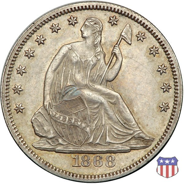 Liberty Seated - Variety 4 (1866-1891) 1868 (Philadelphia)