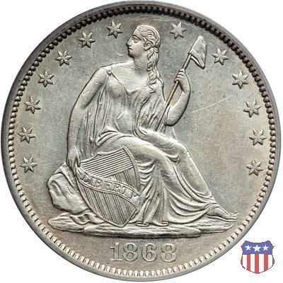 Liberty Seated - Variety 4 (1866-1891) 1868 (San Francisco)