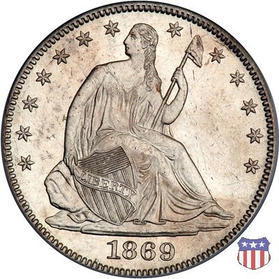 Liberty Seated - Variety 4 (1866-1891) 1869 (Philadelphia)