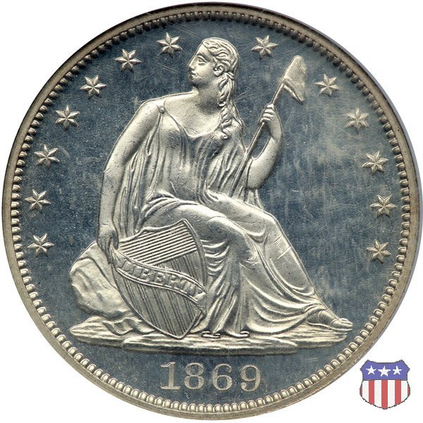 Liberty Seated - Variety 4 (1866-1891) 1869 (Philadelphia)