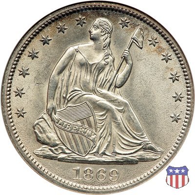 Liberty Seated - Variety 4 (1866-1891) 1869 (San Francisco)