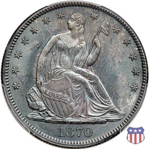 Liberty Seated - Variety 4 (1866-1891) 1870 (Philadelphia)