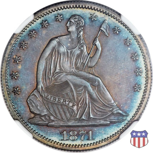 Liberty Seated - Variety 4 (1866-1891) 1871 (Philadelphia)