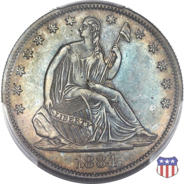 Liberty Seated - Variety 4 (1866-1891) 1884 (Philadelphia)