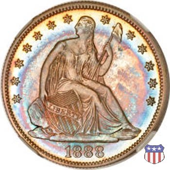 Liberty Seated - Variety 4 (1866-1891) 1888 (Philadelphia)