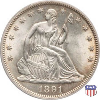 Liberty Seated - Variety 4 (1866-1891) 1891 (Philadelphia)