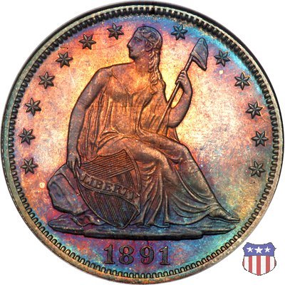 Liberty Seated - Variety 4 (1866-1891) 1891 (Philadelphia)