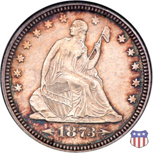 Liberty Seated - Variety 5 (1873-1874) 1873 (Philadelphia)