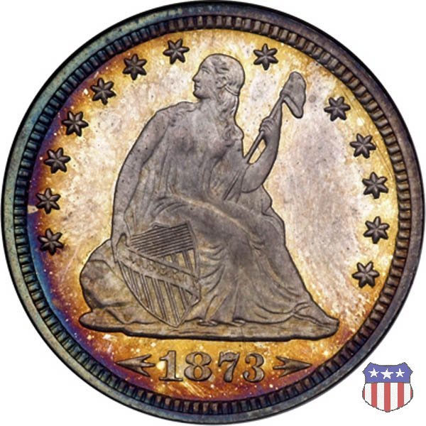 Liberty Seated - Variety 5 (1873-1874) 1873 (Philadelphia)