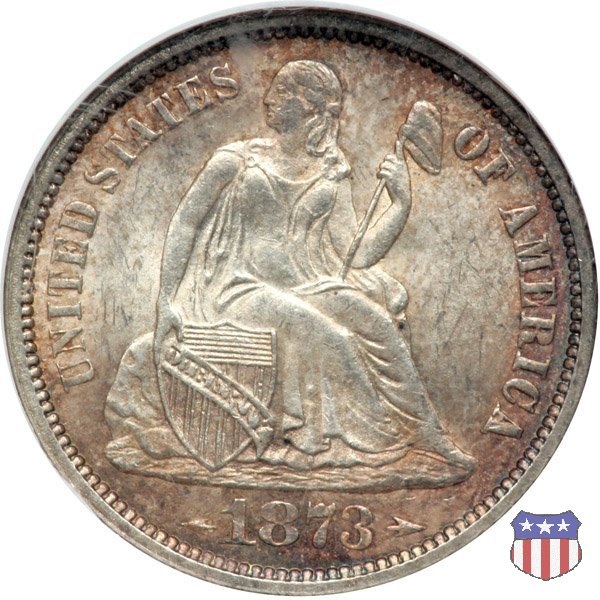 Liberty Seated - Variety 5 (1873-1874) 1873 (Philadelphia)