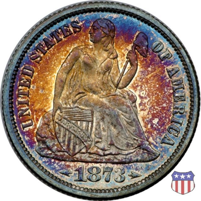 Liberty Seated - Variety 5 (1873-1874) 1873 (Philadelphia)