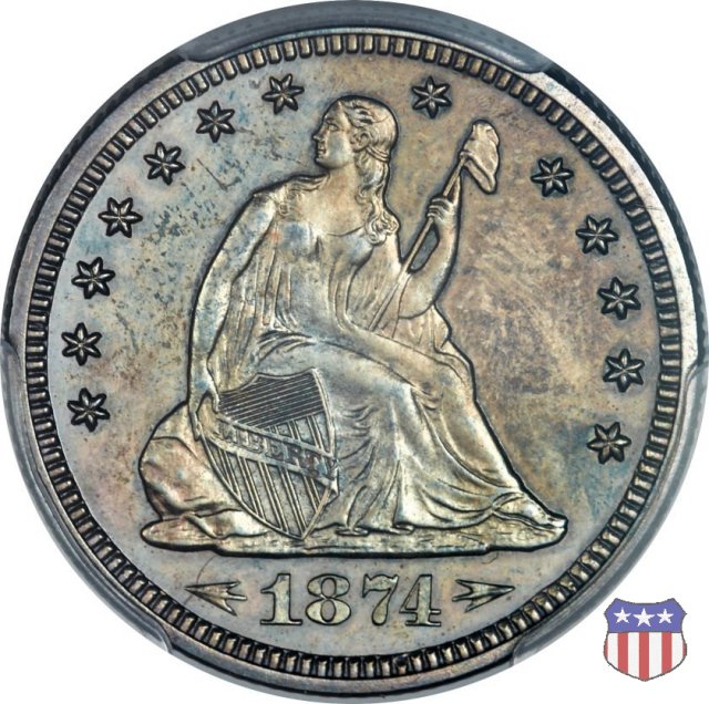 Liberty Seated - Variety 5 (1873-1874) 1874 (Philadelphia)