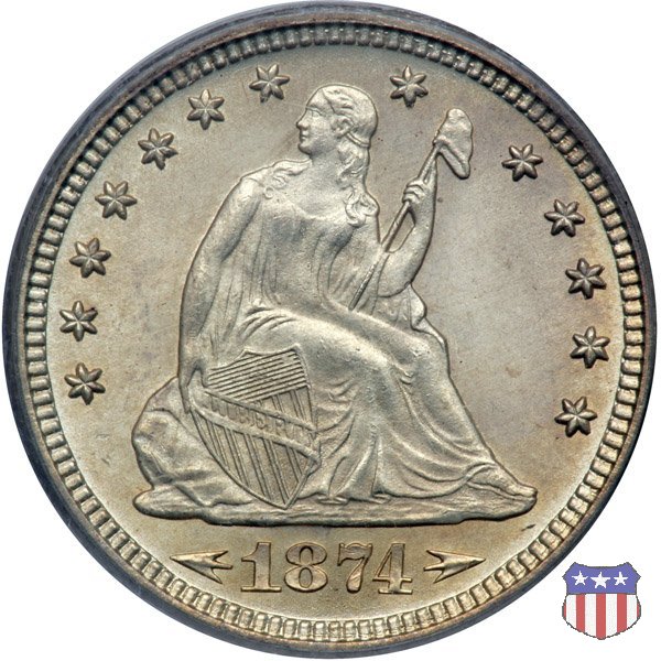 Liberty Seated - Variety 5 (1873-1874) 1874 (Philadelphia)