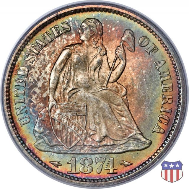 Liberty Seated - Variety 5 (1873-1874) 1874 (Philadelphia)