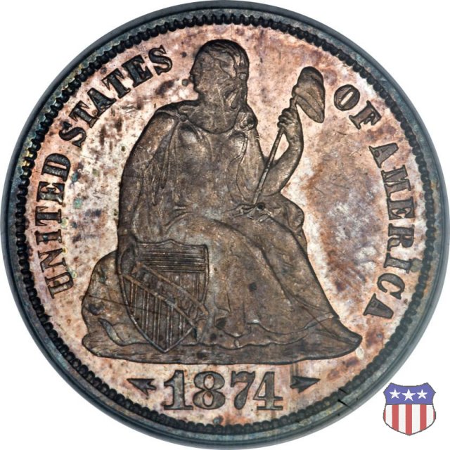 Liberty Seated - Variety 5 (1873-1874) 1874 (Carson City)