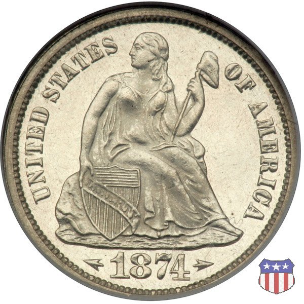 Liberty Seated - Variety 5 (1873-1874) 1874 (Philadelphia)