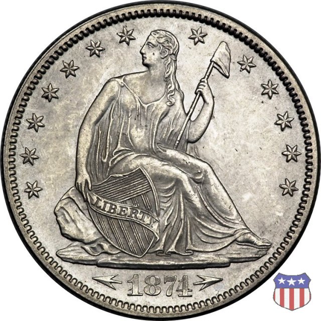 Liberty Seated - Variety 5 (1873-1874) 1874 (Philadelphia)