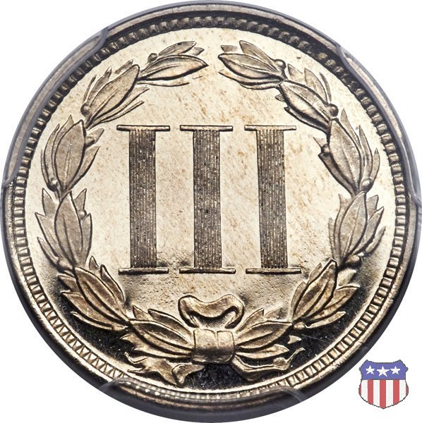 Nickel Three Cent (1865-1889) 1866 (Philadelphia)